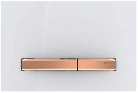 Przejdź do produktu GEBERIT SIGMA50 Dual flush przycisk spłukujący, biały/różowe złoto