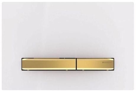 Przejdź do produktu GEBERIT SIGMA50 Dual flush przycisk spłukujący, biały/mosiądz