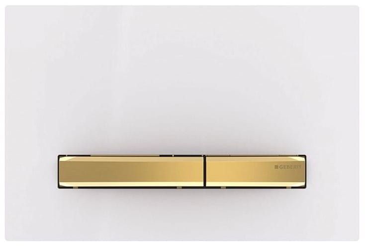 GEBERIT SIGMA50 Dual flush przycisk spłukujący, biały/mosiądz