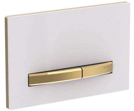 Przejdź do produktu GEBERIT SIGMA50 Dual flush przycisk spłukujący, biały/mosiądz