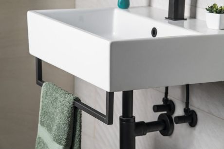 Przejdź do produktu HANG wieszak na ręczniki pod umywalkę 460x98mm, czarny mat