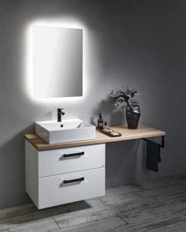 Przejdź do produktu VEGA zestaw łazienkowy, szerokość 145 cm, biały/dąb platin