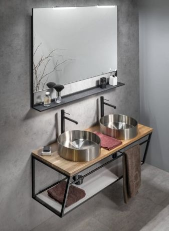 Przejdź do produktu Blat WOODY 1206x28x463mm, lite drewno dąb naturalny