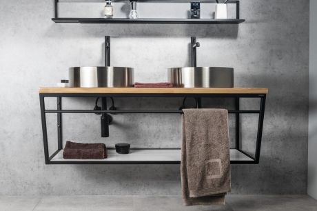 Przejdź do produktu Blat WOODY 1206x28x463mm, lite drewno dąb naturalny