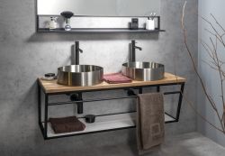 Blat WOODY 1206x28x463mm, lite drewno dąb naturalny
