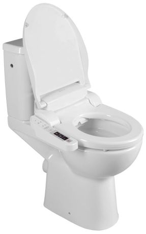 Przejdź do produktu HANDICAP WC kombi deska podnoszona z elektronicznym bidetem BLOOMING EKO PLUS, Rimless, odpływ poziomy, biały