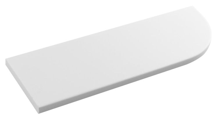 ABELINE półka narożna Rockstone 300x12x100mm, asymetryczna, biały mat