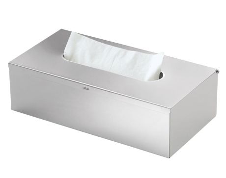 Przejdź do produktu Pojemnik na chusteczki higieniczne ścienny, 250x75x130 mm, stal nierdzewna mat