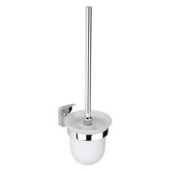 INSIA wisząca szczotka do WC, szkło mleczne, chrom