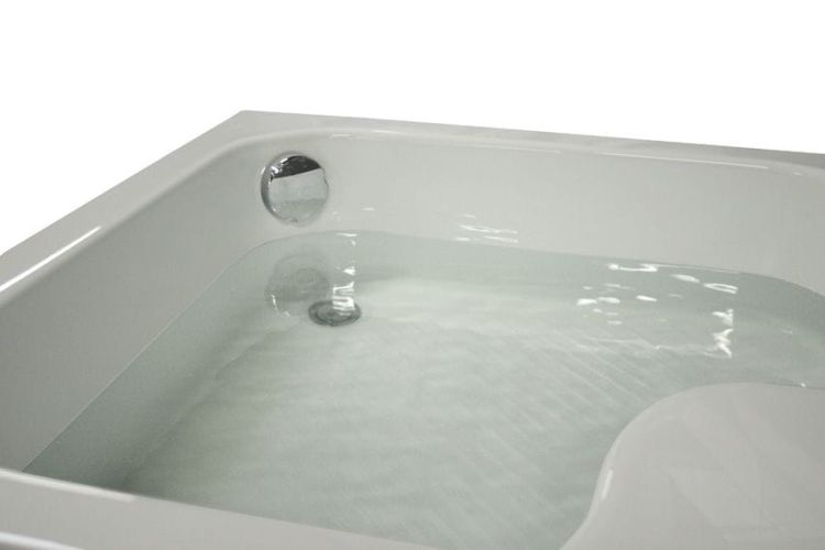 Wysoki brodzik prostokątny 80x120x28 cm z siedziskiem Classic Sanplast Bzs/CL 80x120x28+STB biew