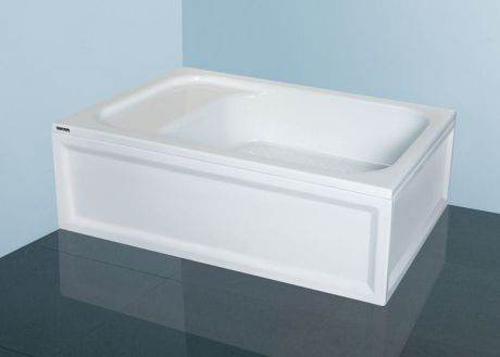 Przejdź do produktu Wysoki brodzik prostokątny 80x120x28 cm z siedziskiem Classic Sanplast Bzs/CL 80x120x28+STB biew