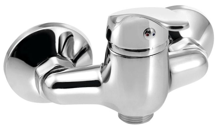 AQUALINE 35 bateria umywalkowa ścienna, rozstaw 100mmm, bez wylewki, chrom