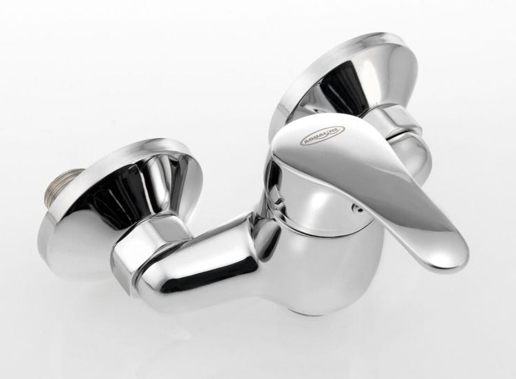 AQUALINE 35 bateria umywalkowa ścienna, rozstaw 100mmm, bez wylewki, chrom