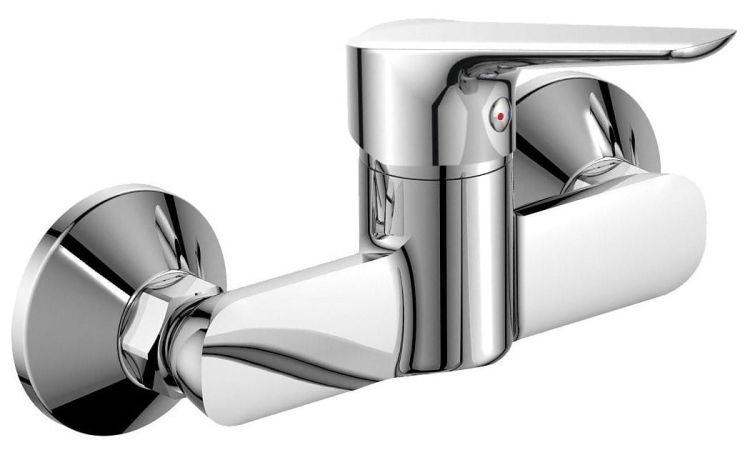 LOTTA bateria umywalkowa ścienna rozstaw 150 mm, bez uchwytu, chrom