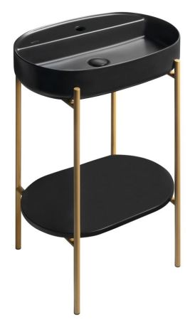 Przejdź do produktu PUNO konsola z umywalką 600x860x396mm, złoty mat
