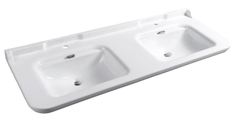 WALDORF umywalka ceramiczna podwójna 150x55cm