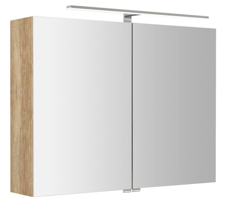 RIWA galerka s LED osvětlením, 81x70x17cm, dub alabama