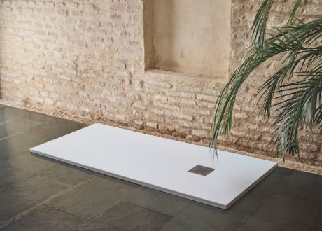 Przejdź do produktu Brodzik konglomeratowy prostokątny 70x140 cm Doccia Sillar ST G9927014101 biały 