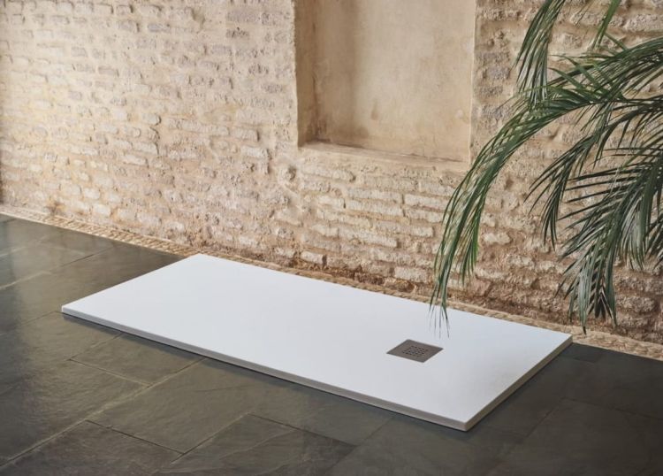 Brodzik konglomeratowy prostokątny 80x160 cm Doccia Sillar ST G9928016101 biały