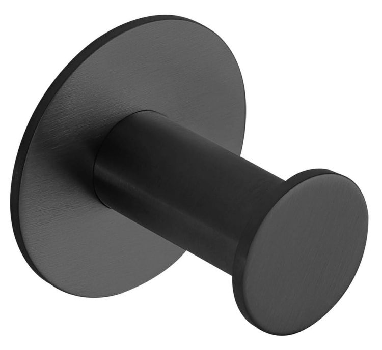 X-ROUND haczyk samoprzylepny, czarna mat