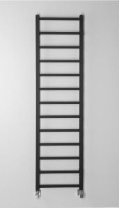 METRO LIGHT grzejnik łazienkowy 400x1500 mm, czarny mat