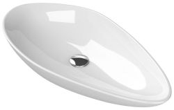 OVALI umywalka ceramiczna 74x38,5 cm, biała