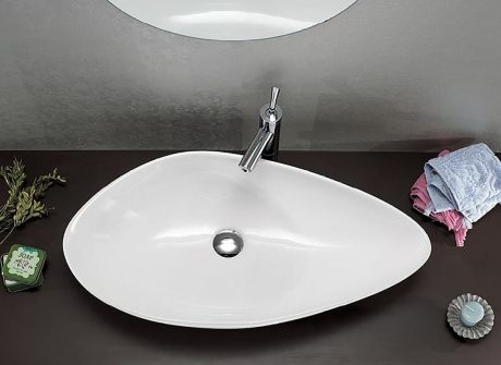 Przejdź do produktu OVALI umywalka ceramiczna 74x38,5cm, biała