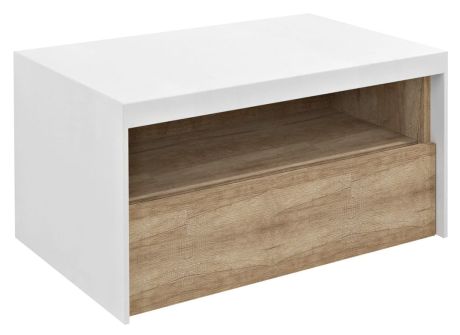 Przejdź do produktu VIERA szafka umywalkowa 80x44x50cm, biały mat/dąb Alabama