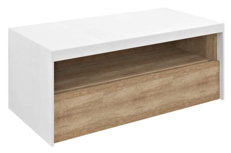 Przejdź do produktu VIERA szafka umywalkowa 100x44x50cm, biały mat/dąb Alabama