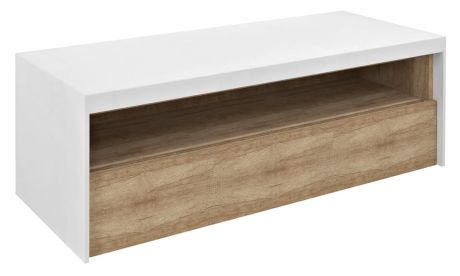 Przejdź do produktu VIERA szafka umywalkowa 120x44x50cm, biały mat/dąb Alabama