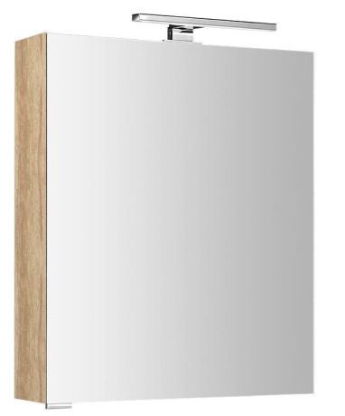 Przejdź do produktu MIRRÓ szafka z lustrem, oświetlenie LED, 60x70x16cm, lewa/prawa, dąb Alabama