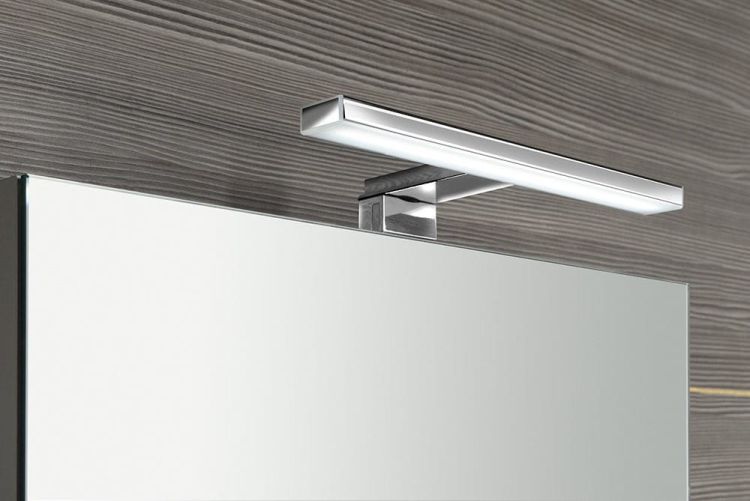 MIRRÓ szafka z lustrem, oświetlenie LED, 60x70x16cm, lewa/prawa, dąb Alabama