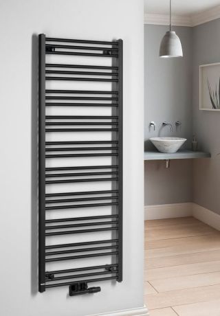 Przejdź do produktu ALBRECHT grzejnik 600x1570 mm, podłączenie środkowe, czarny mat