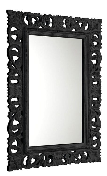SCULE Lustro w ramie, 70x100cm, czarny