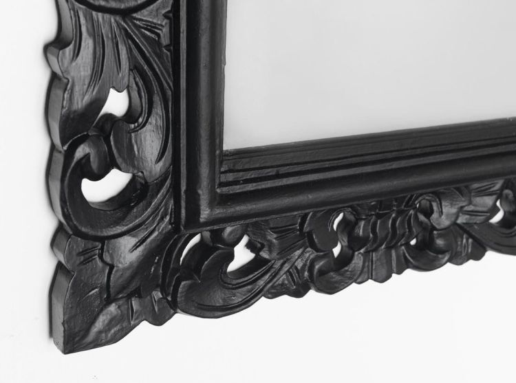 SCULE Lustro w ramie, 70x100cm, czarny