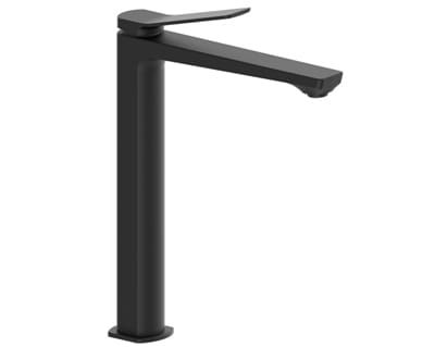 Przejdź do produktu Czarna bateria umywalkowa stojąca wysoka 30 cm z korkiem klik-klak Paffoni Tilt TI081KNO