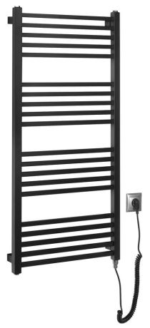 Przejdź do produktu METRO-E grzejnik elektryczny łazienkowi 500x1060mm, 400 W, czarny mat