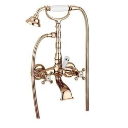 Bateria wannowa z zestawem natryskowym retro Paffoni Belinda-Melissa FBLV023BR