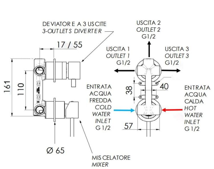 bateria podtynkowa 3 drożna Tokyo Steel rysunek techniczny.JPG