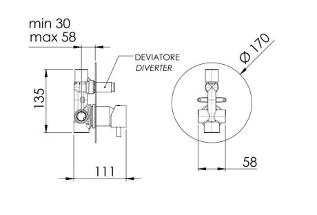 Przejdź do produktu Bateria prysznicowa 17 cm 2-drożna Daniel Tokyo TX612.64 miedź szczotkowana