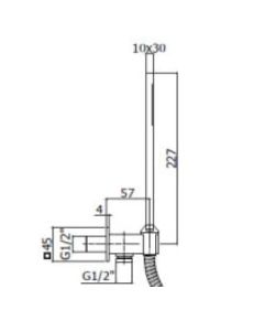 słuchawka prysznicowa z wężem Paffoni ZDUP095CR chrom