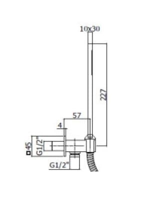 słuchawka prysznicowa z wężem Paffoni ZDUP095CR chrom