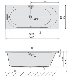 rysunek techniczny wanna 165x75 cm.JPG