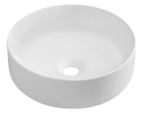 Przejdź do produktu INFINITY ROUND umywalka ceramiczna nablatowa, średnica 36cm, biały mat