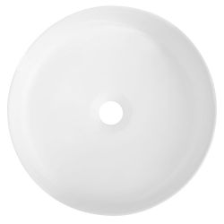 INFINITY ROUND umywalka ceramiczna nablatowa, Ø36x 12cm, biały mat