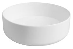 INFINITY ROUND umywalka ceramiczna nablatowa, Ø36x 12cm, biały mat
