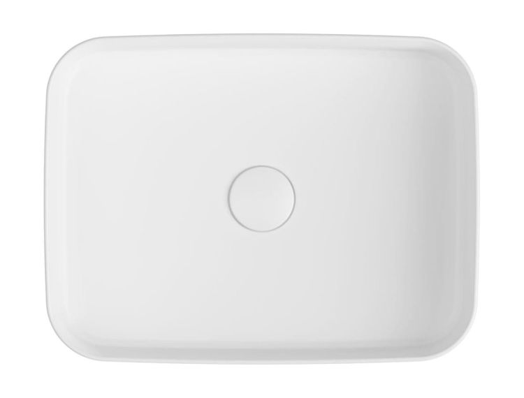 INFINITY RECTANGLE umywalka ceramiczna nablatowa 50x36 cm, biały mat