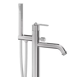 Bateria wannowa wolnostojąca 103 cm ze słuchawką prysznicową Daniel Brooklyn BY678CR chrom