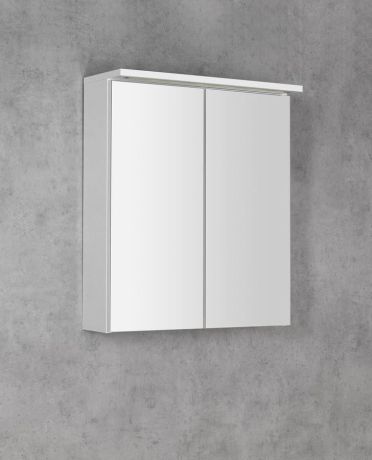 Przejdź do produktu KAWA STRIP szafka z lustrem, oświetlenie LED 60x70x22cm, biały