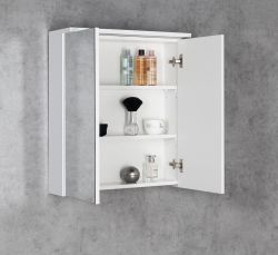 KAWA STRIP szafka z lustrem, oświetlenie LED 60x70x22cm, biały